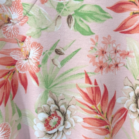 Miss Elaine Relax short sleeve zip Robe Medium pink floral pockets jersey NWT - Picture 10 of 12